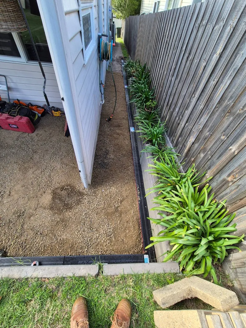 Strip drains installed before paving — Antonio PrimeScape Construction