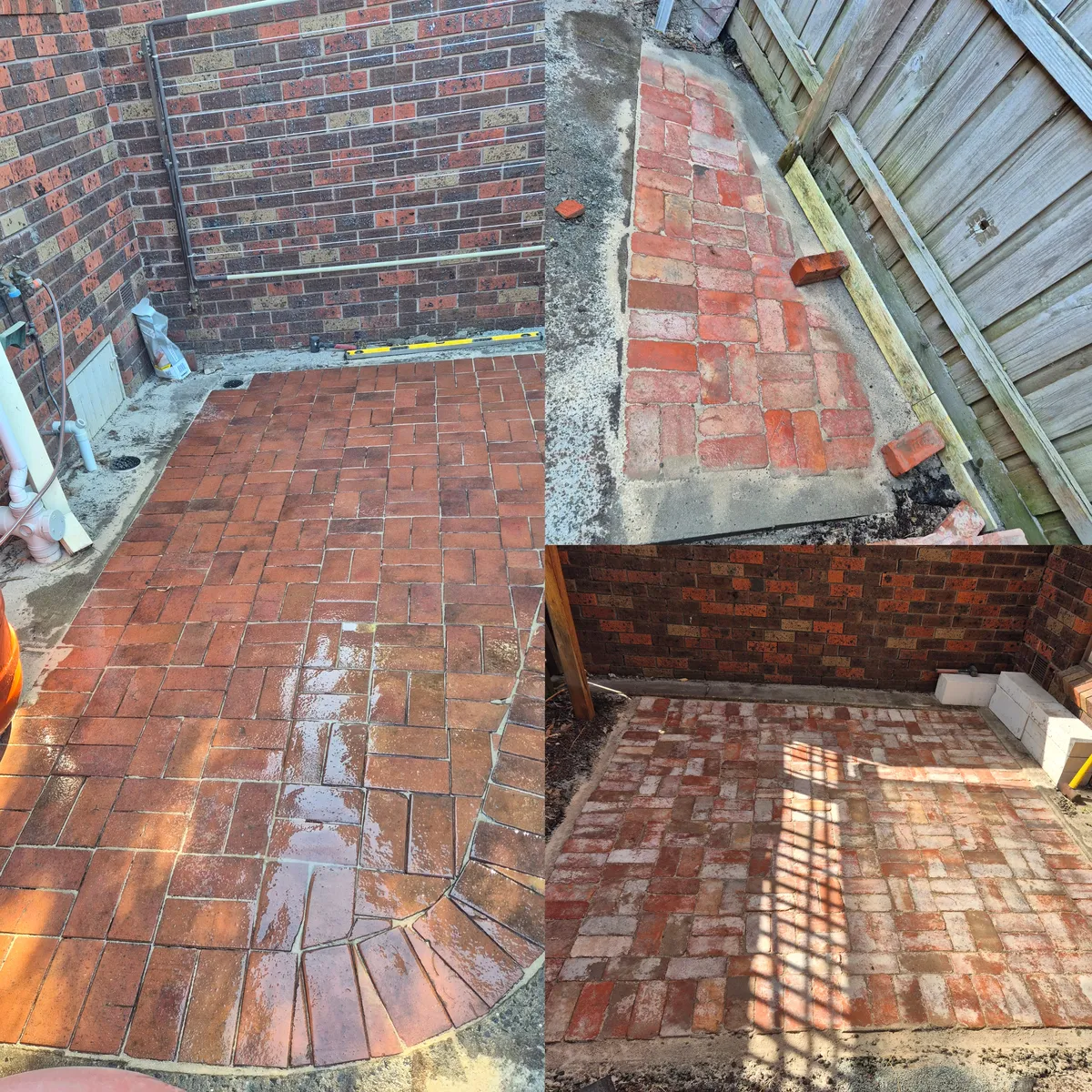 Brick herringbone courtyard Melbourne