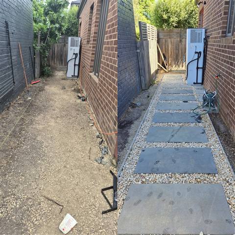 Before and after paving transformation 1 — Antonio PrimeScape Construction