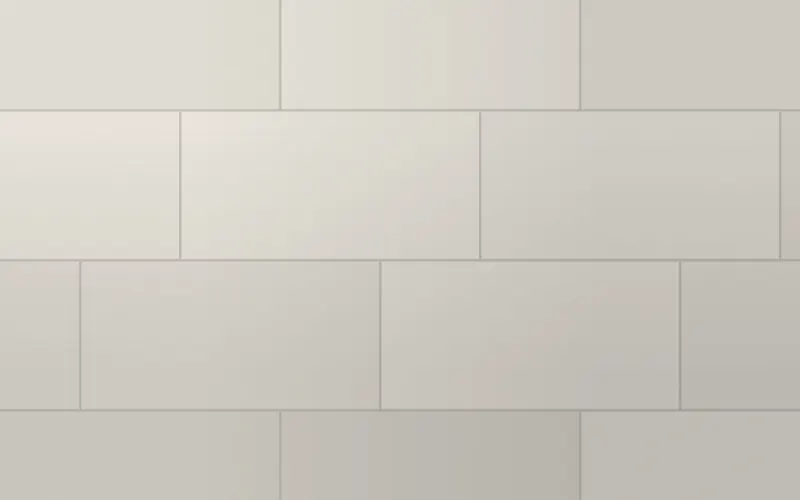 Large-format porcelain paving tiles in a one-third offset pattern (material illustration)
