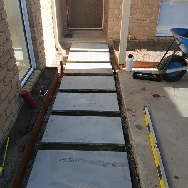 Bluestone paving path, Hampton — Antonio PrimeScape Construction
