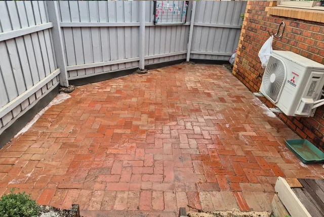 Brick herringbone patio paving, Mount Waverley — Antonio PrimeScape Construction