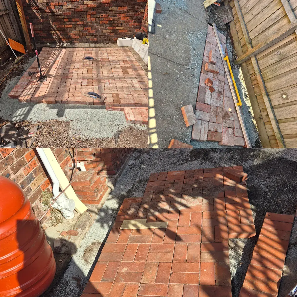 Brick paving patio outdoor entertaining Melbourne